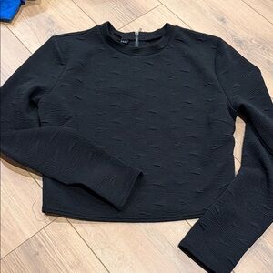 Metaphor Black Textured Crop Top